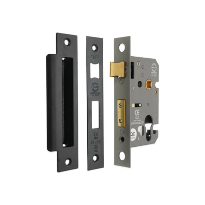 Serrure à mortaiser CE Euro Profile 2,5" - Noir mat