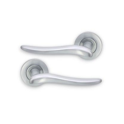 Senza Lever on Rose Satin Chrome Bathroom Pack
