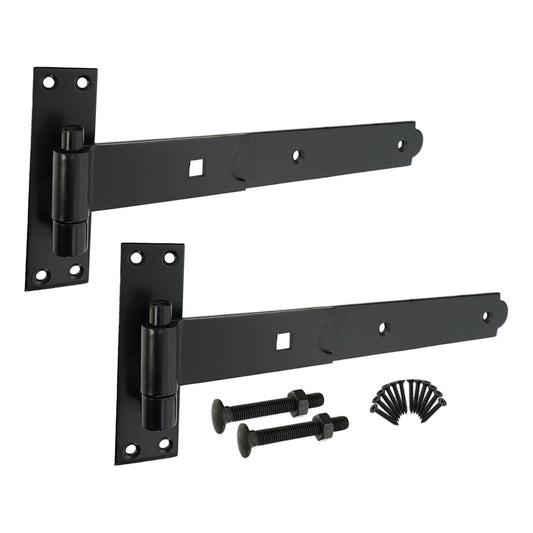Hook and Band Hinge (2)- Straight 12" - 300mm Black