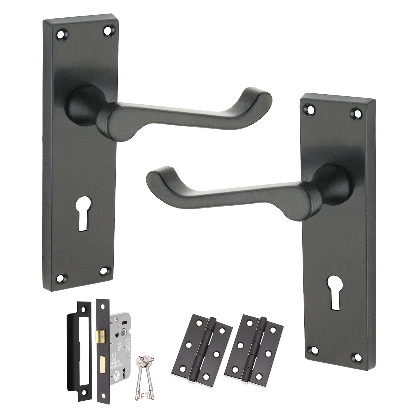 Lever on Backplate Lock Pack Home Decor