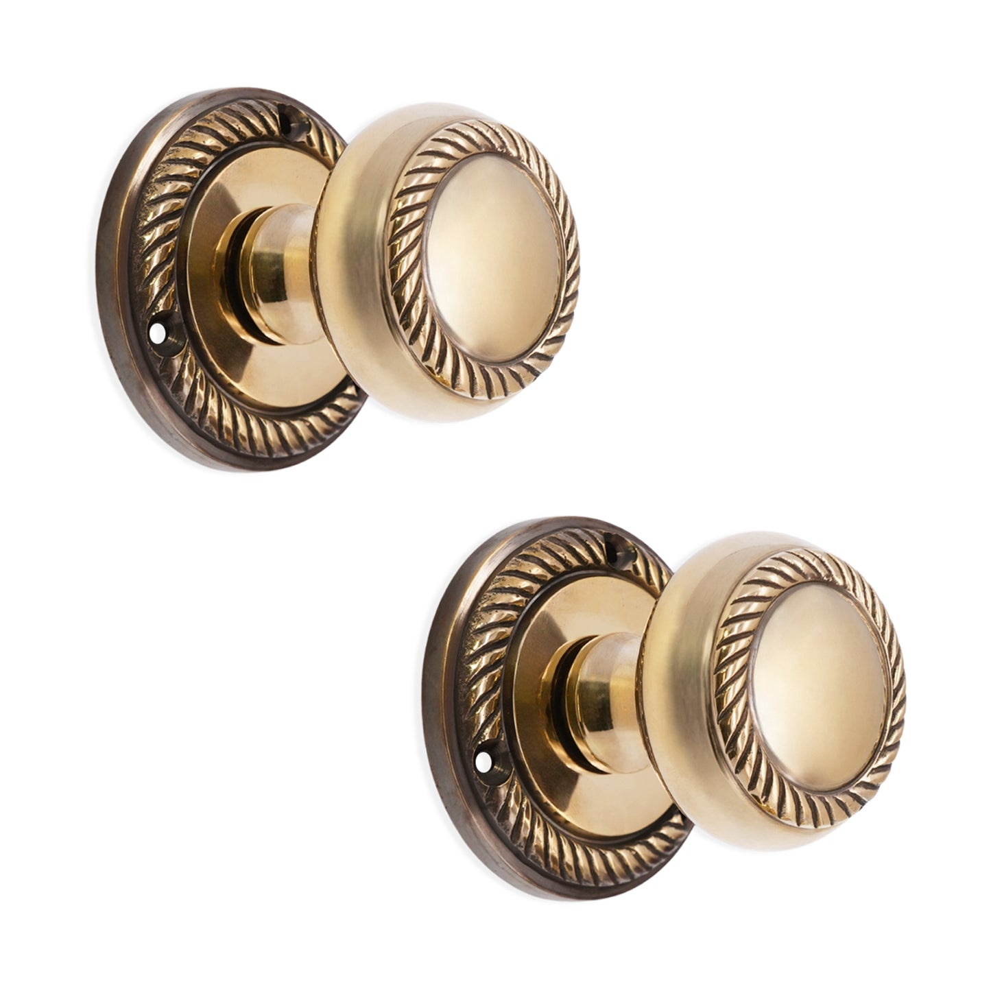Aged Brass Georgian Mortice Door Knob Home Decor