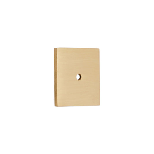 Square Backplate for Cupboard Knobs Satin Brass
