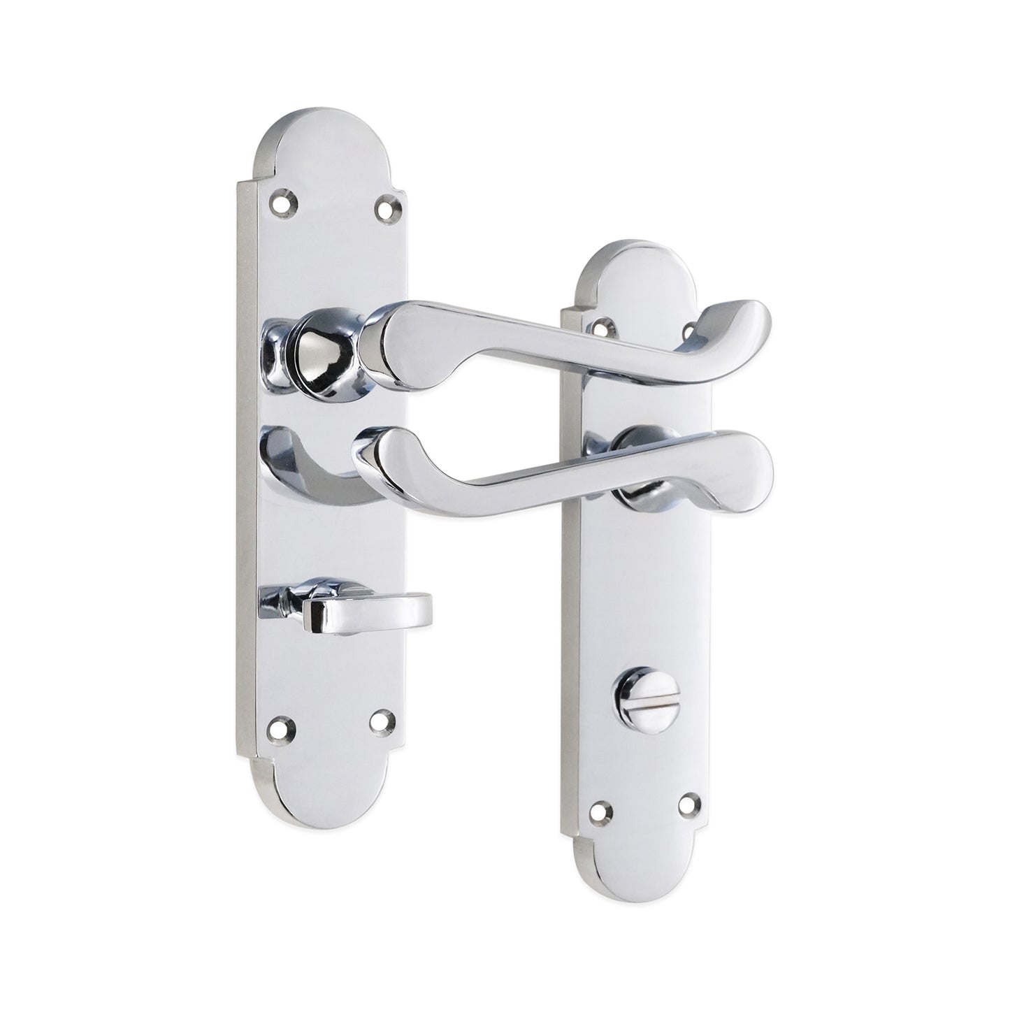 Polished Chrome Lever on Backplate Bathroom Home Decor  