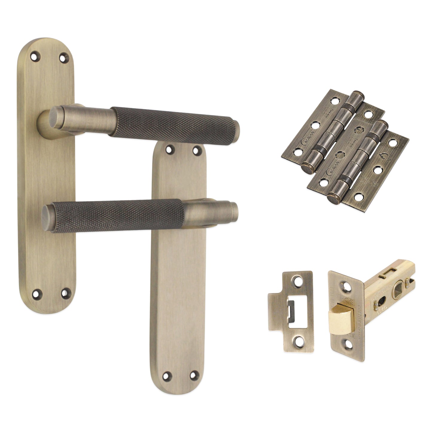 Lever on Backplate Matt Antique Latch Pack Home Decor