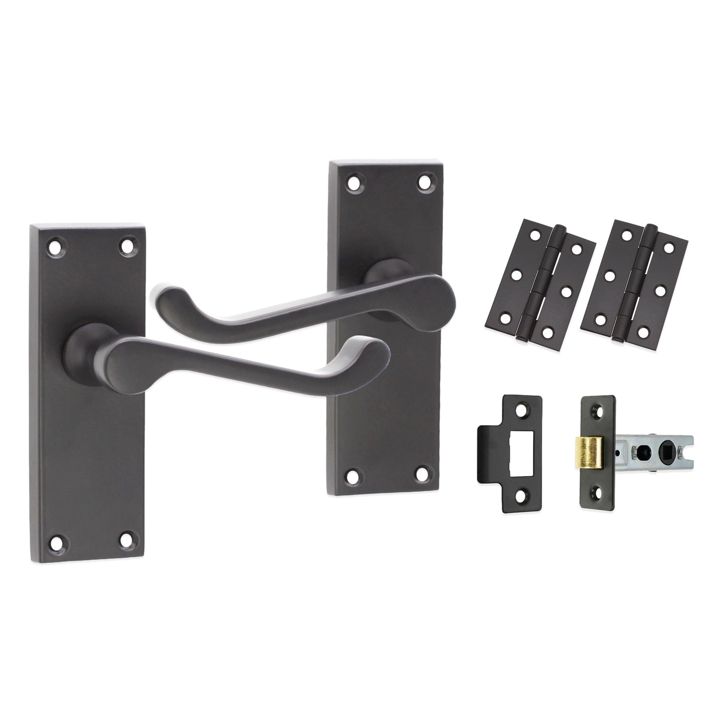 Lever on Backplate Latch Pack Home Decor