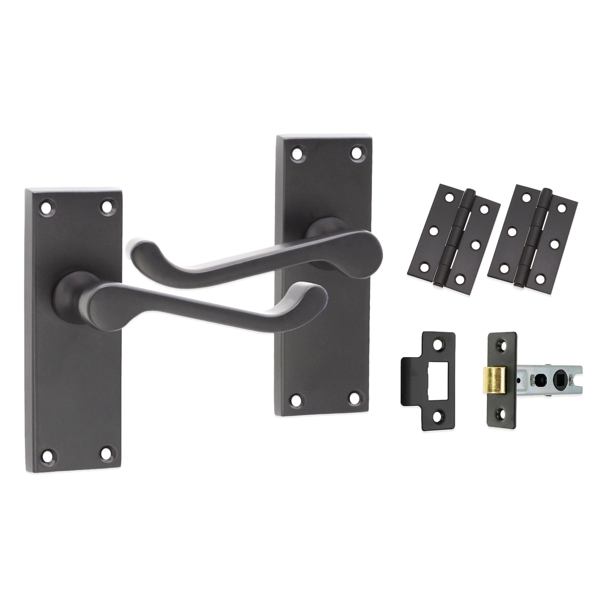 Lever on Backplate Latch Pack Home Decor