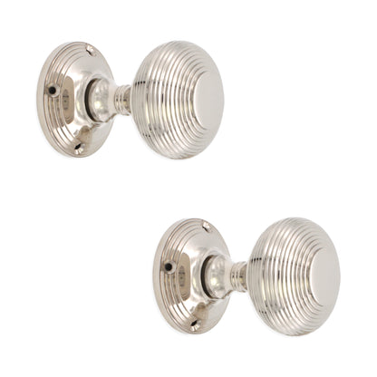 Beehive Door Knob Polished Nickel Home Decor