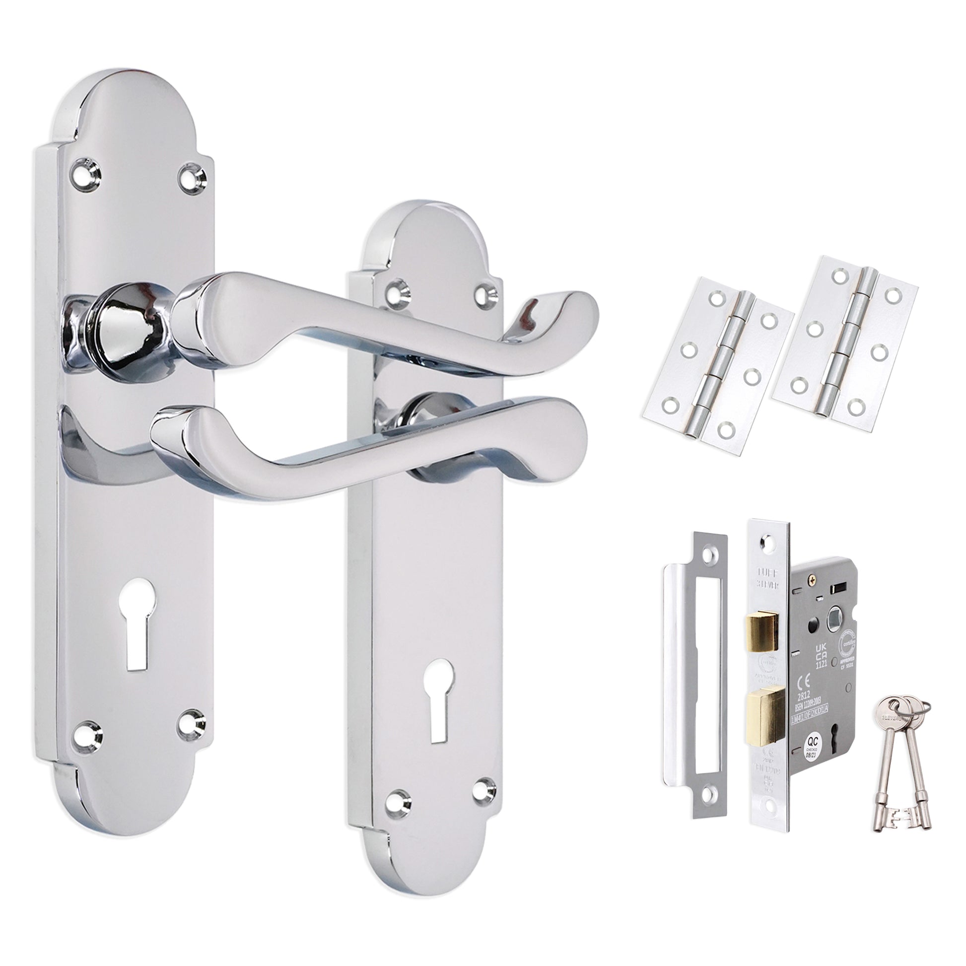 Lever on Backplate Lock Pack Home Decor