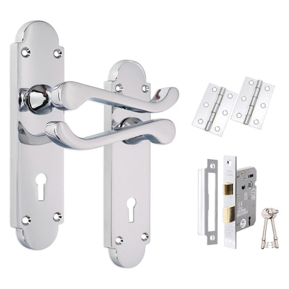 Lever on Backplate Lock Pack Home Decor