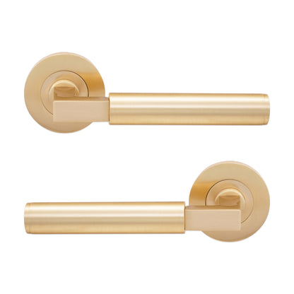 Opal Knurlmond Lever on Rose Satin Brass Home Decor