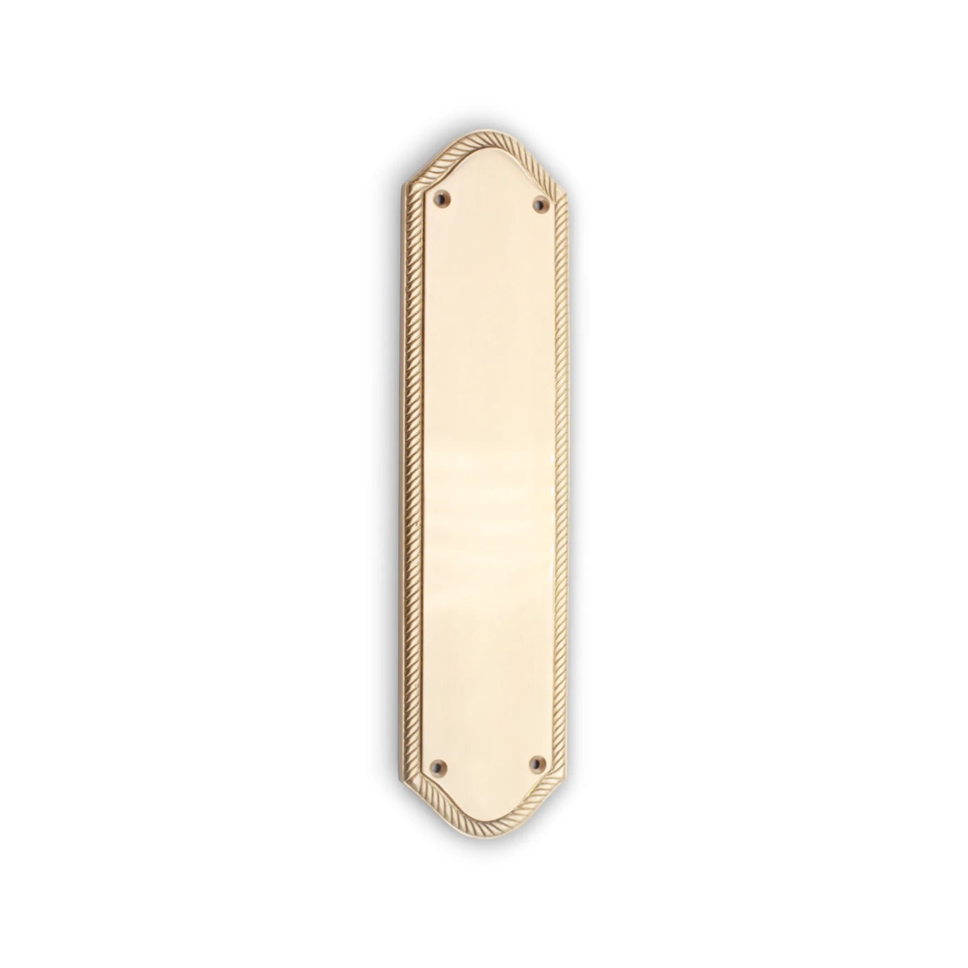 Georgian Half Round Finger Plate Satin Brass Home Decor