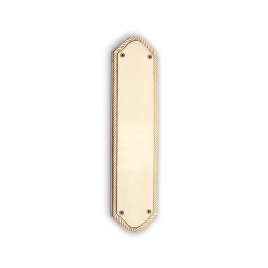 Georgian Half Round Finger Plate Satin Brass Home Decor