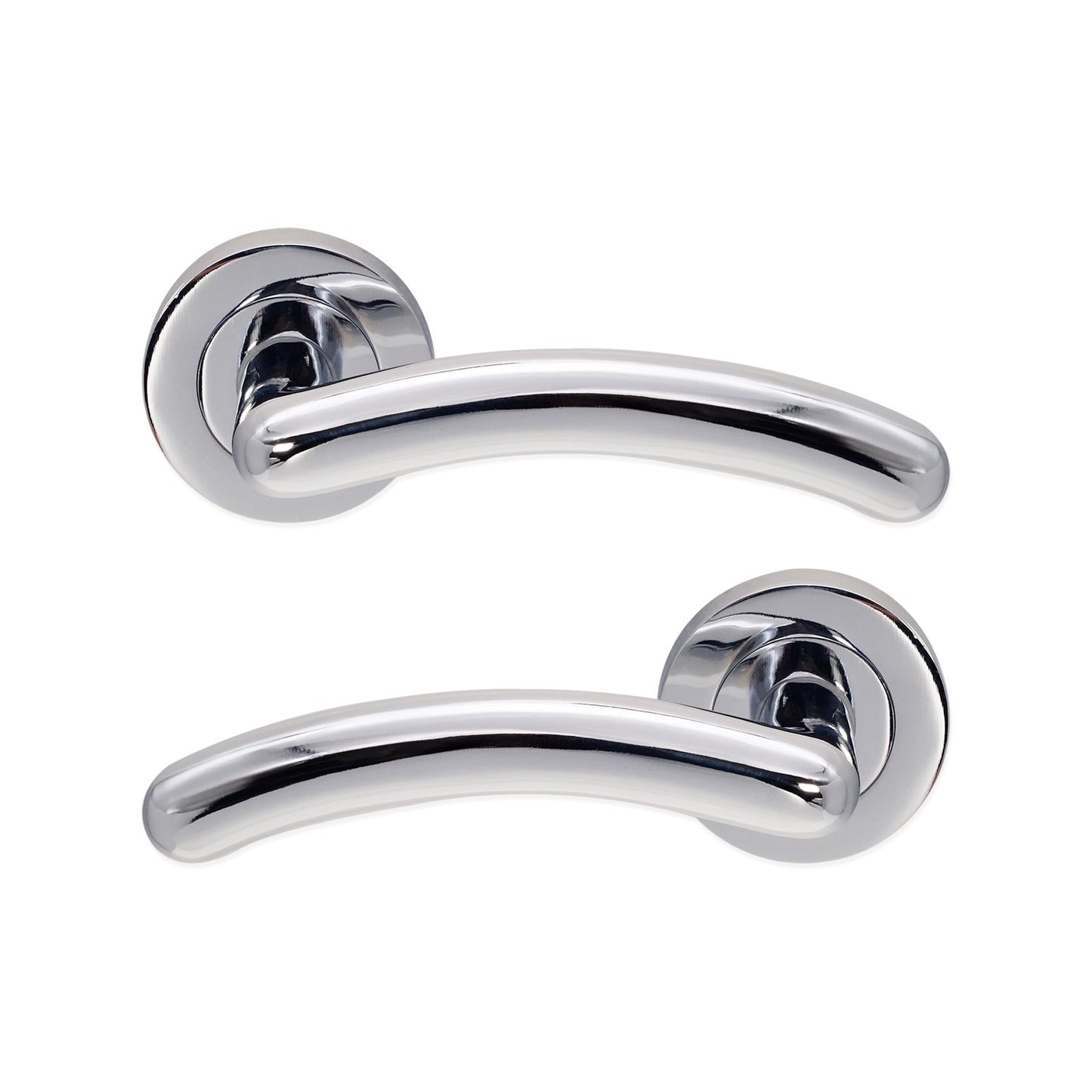 Polished Chrome Lever Door Handle Home Decor 