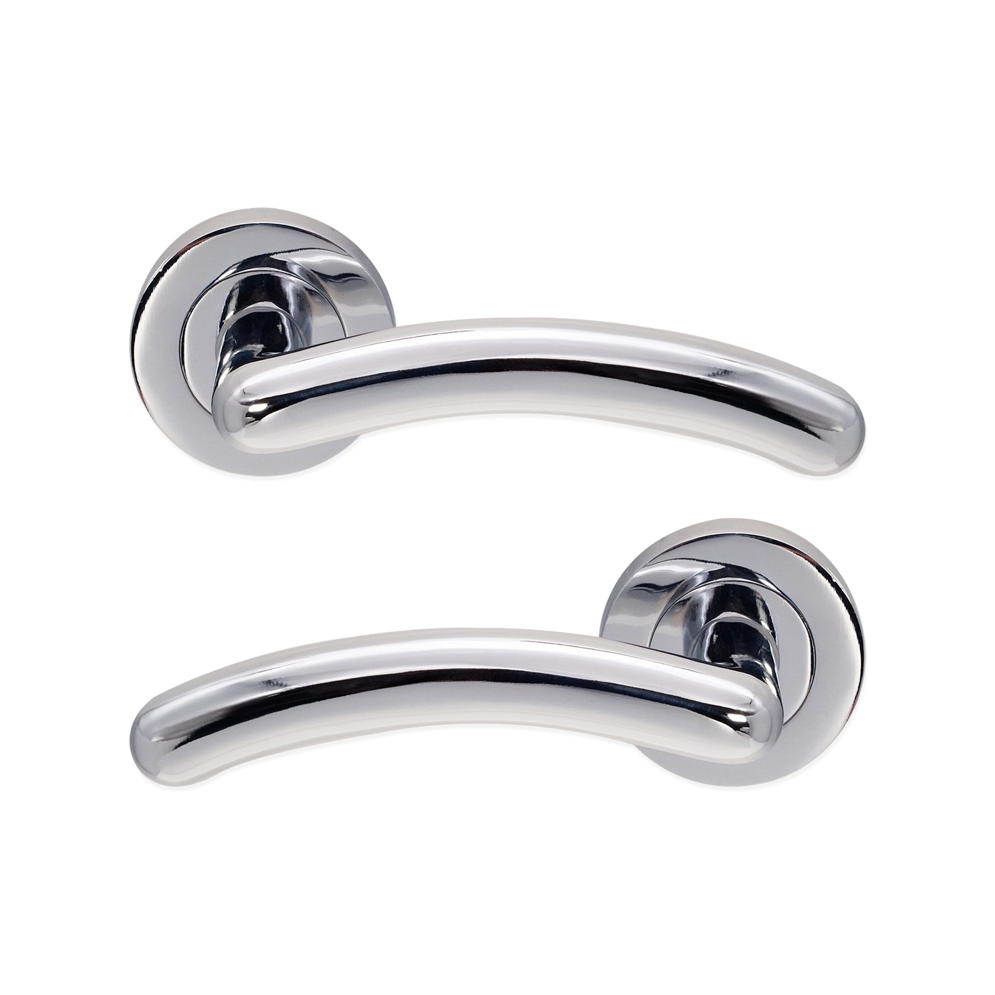 Polished Chrome Lever Door Handle Home Decor 