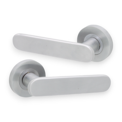 Skyla Lever on Rose Satin Chrome Lock Pack