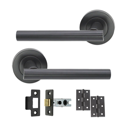 Gunmetal Grey  Jura Lever on Rose Latch Pack Home Decor 