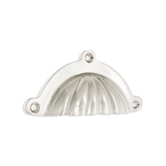 Shell Cup Pull Polished Nickel