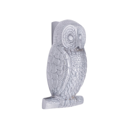 Satin Chrome Owl Door Knocker Home Decor