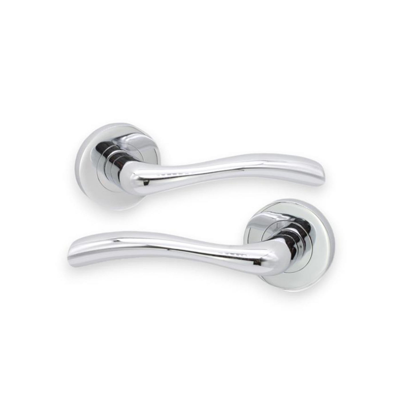 Polished Chrome Lever Door Handle Home Decor 