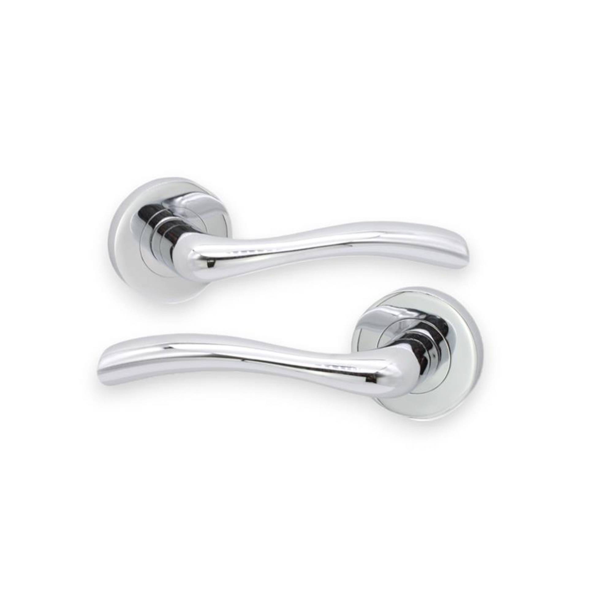 Polished Chrome Lever Door Handle Home Decor 