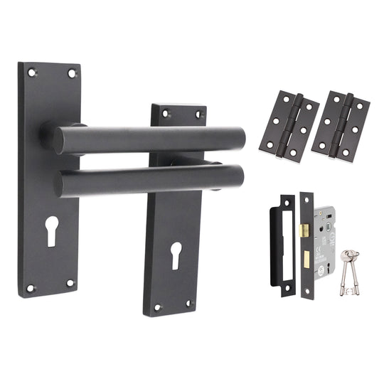 Jura Lever on Backplate Lock Pack Matt Black