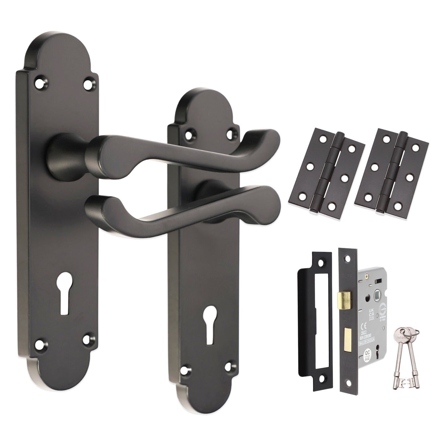Lever on Backplate Lock Pack Home Decor