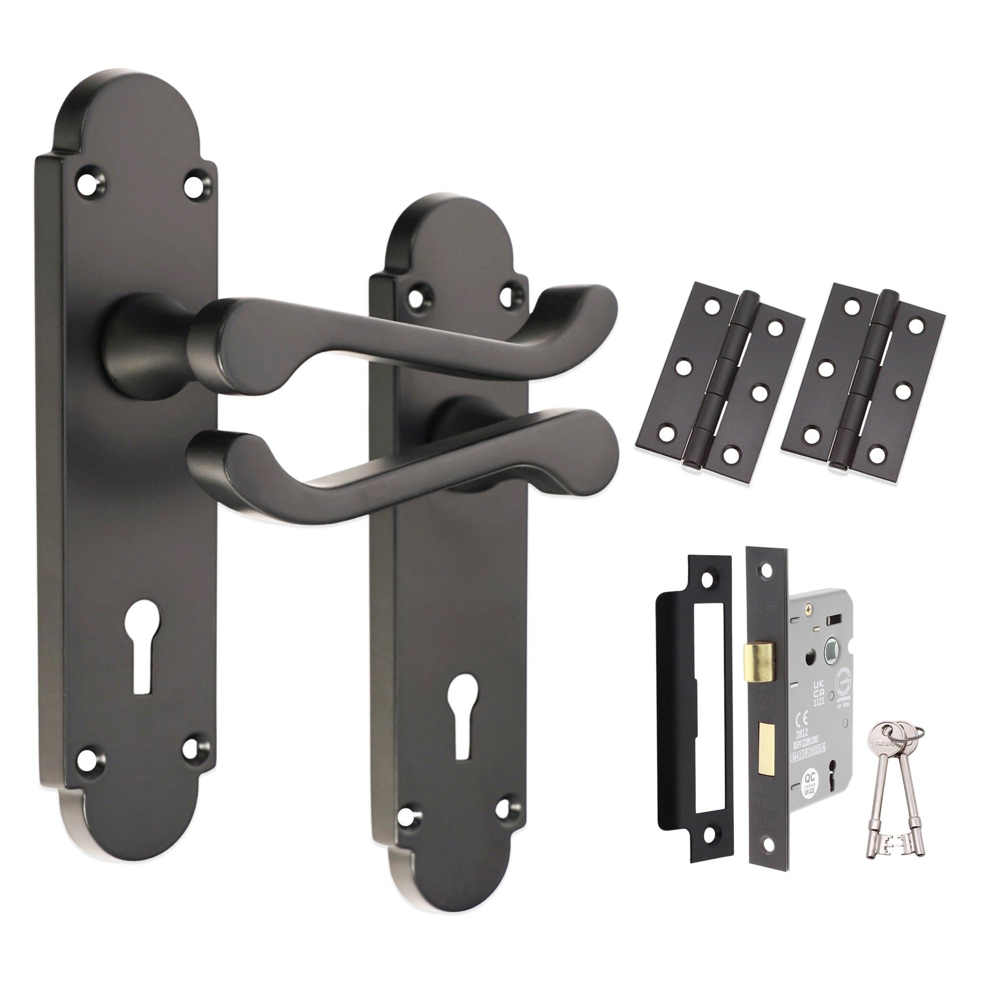 Lever on Backplate Lock Pack Home Decor