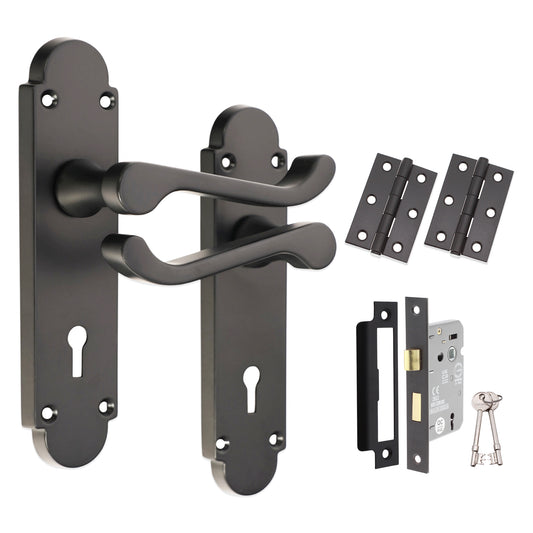 Oakley Lever on Backplate Lock Pack Matt Black
