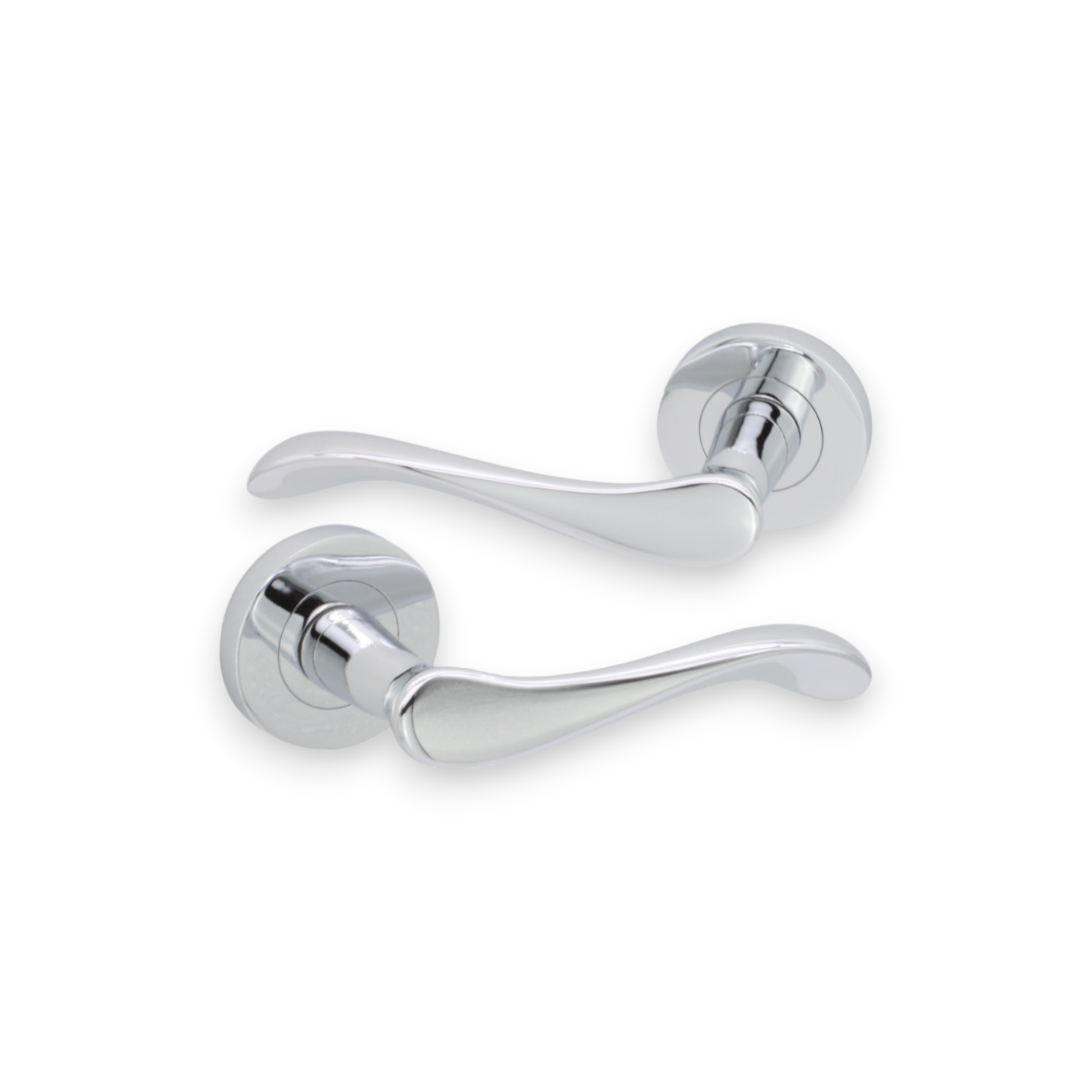 Polished Chrome Lever Door Handle Home Decor 