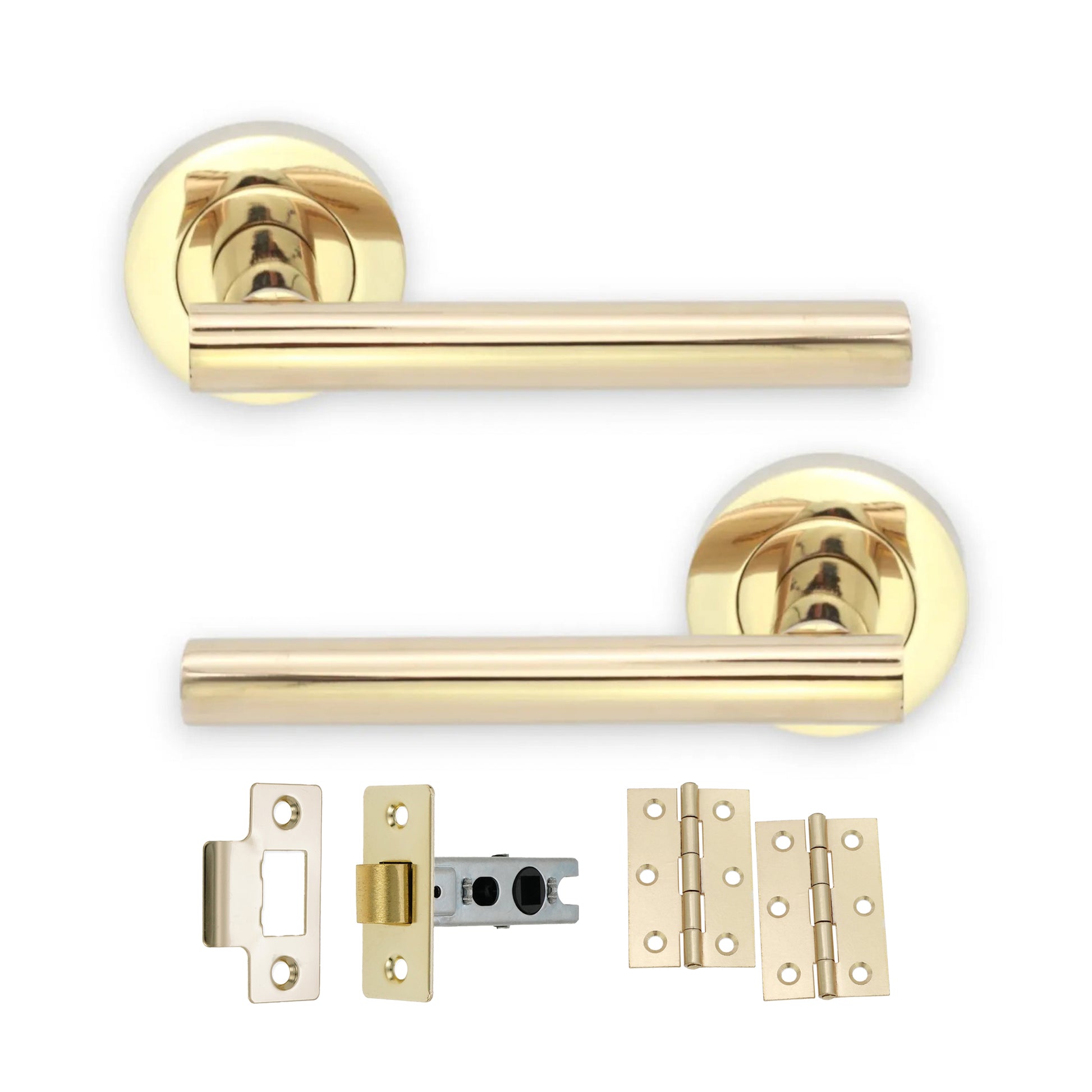 PVD Brass Lever Door Handle Latch Pack Home Decor 