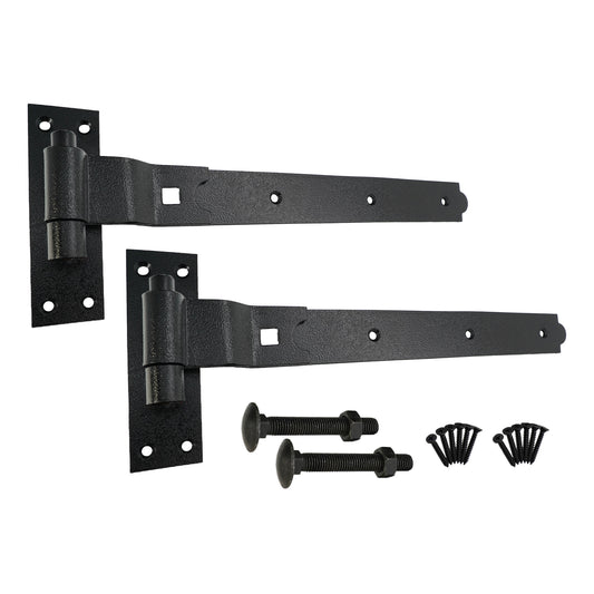 Hook and Band Hinge (2)- Cranked 18" - 450mm Black