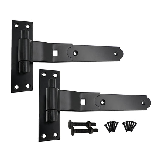 Hook and Band Hinge (2)- Cranked 10" - 250mm Black