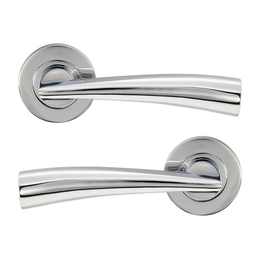 Poignée de porte Leygo en chrome poli