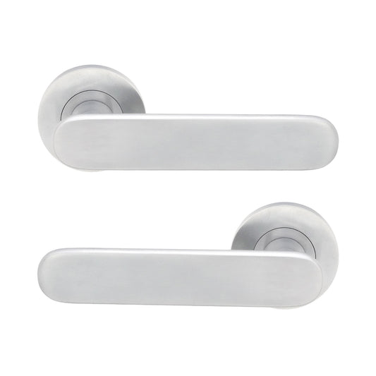 Poignée de porte à levier Skyla, chrome satiné