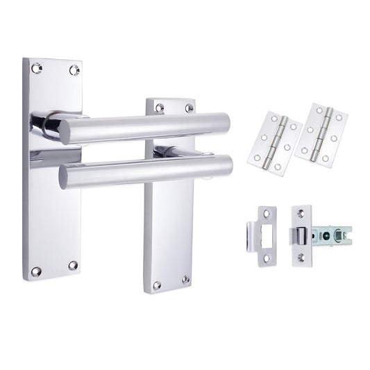 Jura Lever on Backplate Latch Pack Polished Chrome