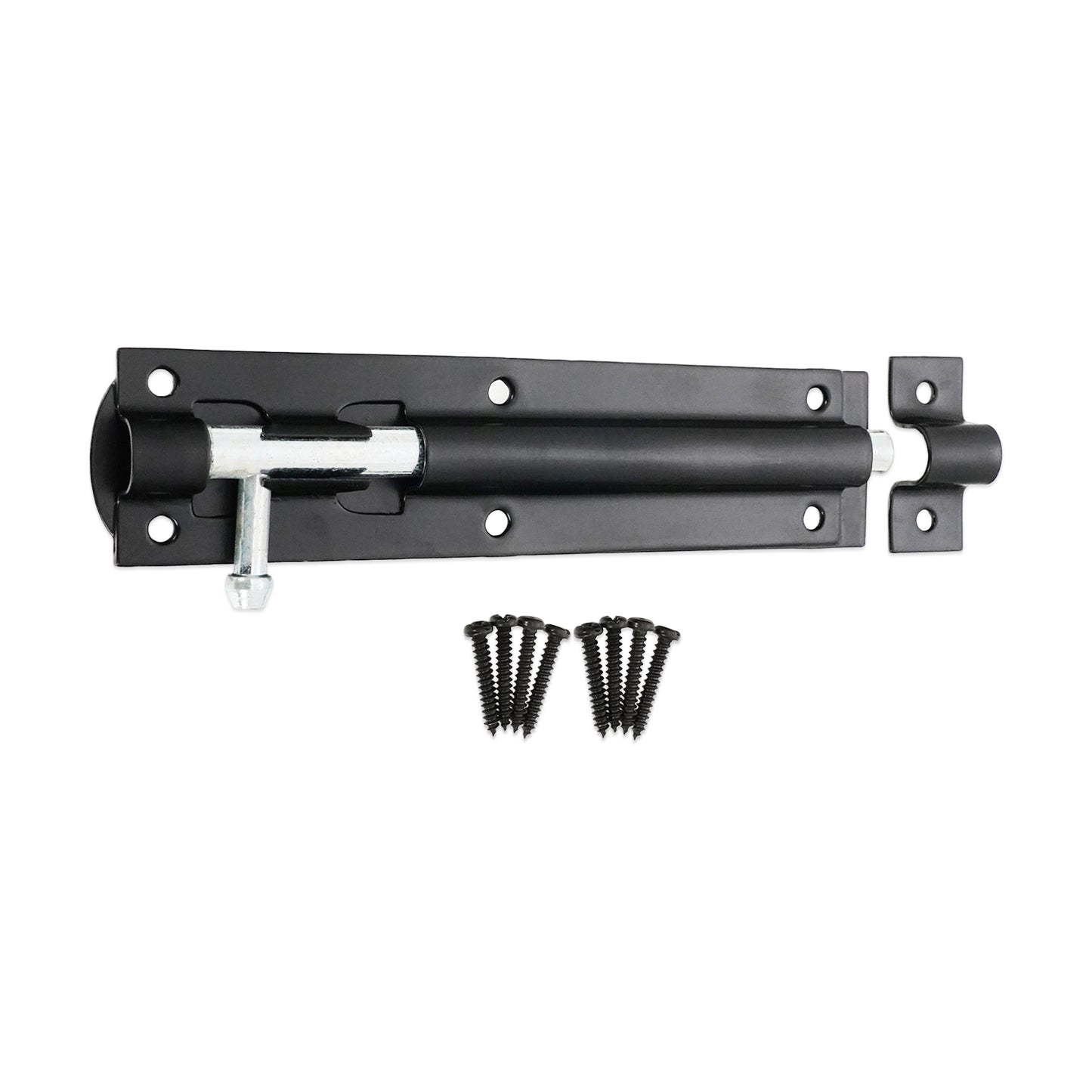 Black Straight Barrel Bolt Home Decor   