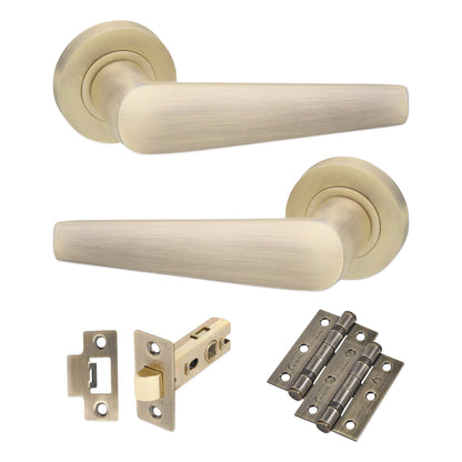 Matt Antique Lever on Rose Latch Pack Home Decor