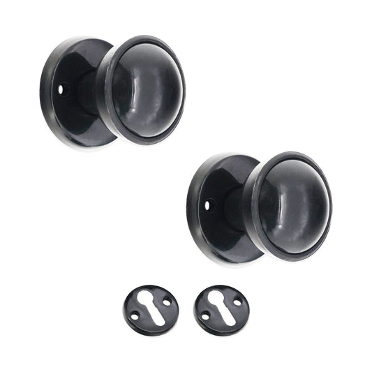 Plastic Rim / Mortice Knob EXB (Black)