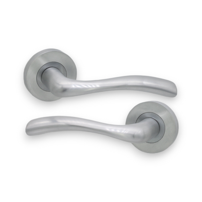 Satin Chrome Lever Door Handle Home Decor