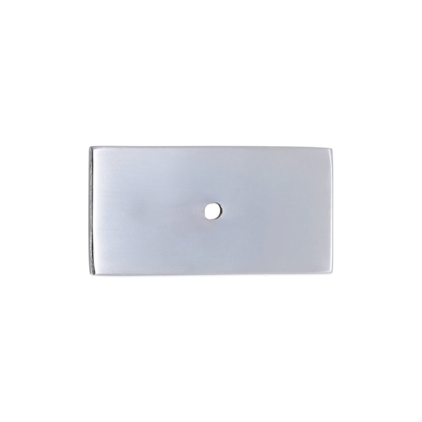 Rectangle Backplate for Cupboard Knobs Satin Chrome