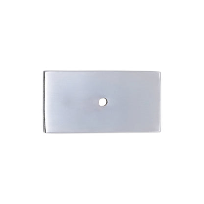 Rectangle Backplate for Cupboard Knobs Satin Chrome
