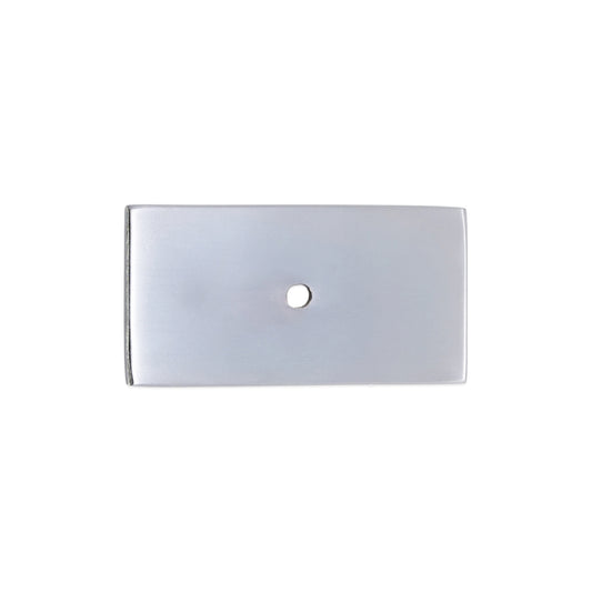 Rectangle Backplate for Cupboard Knobs Satin Chrome