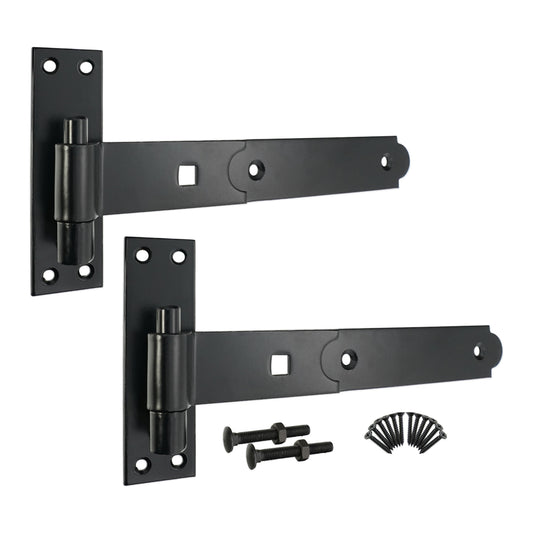 Hook and Band Hinge (2)- Straight 10" - 250mm Black