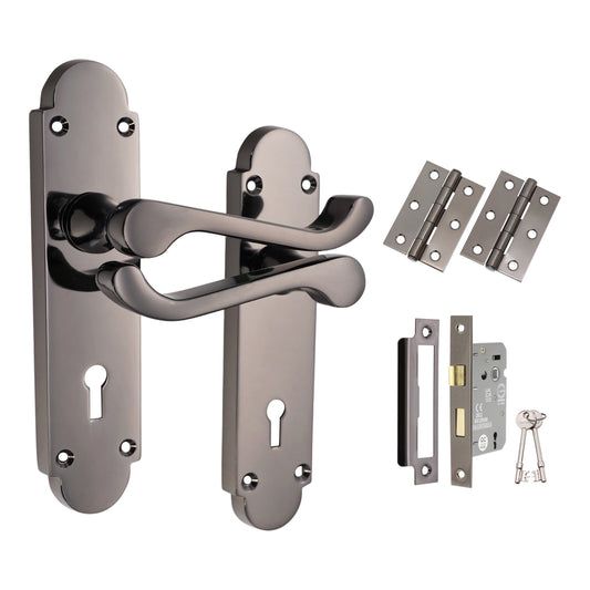 Oakley Lever on Backplate Lock Pack Black Nickel