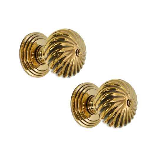 Burcot Mortice Door Knob Aged Brass