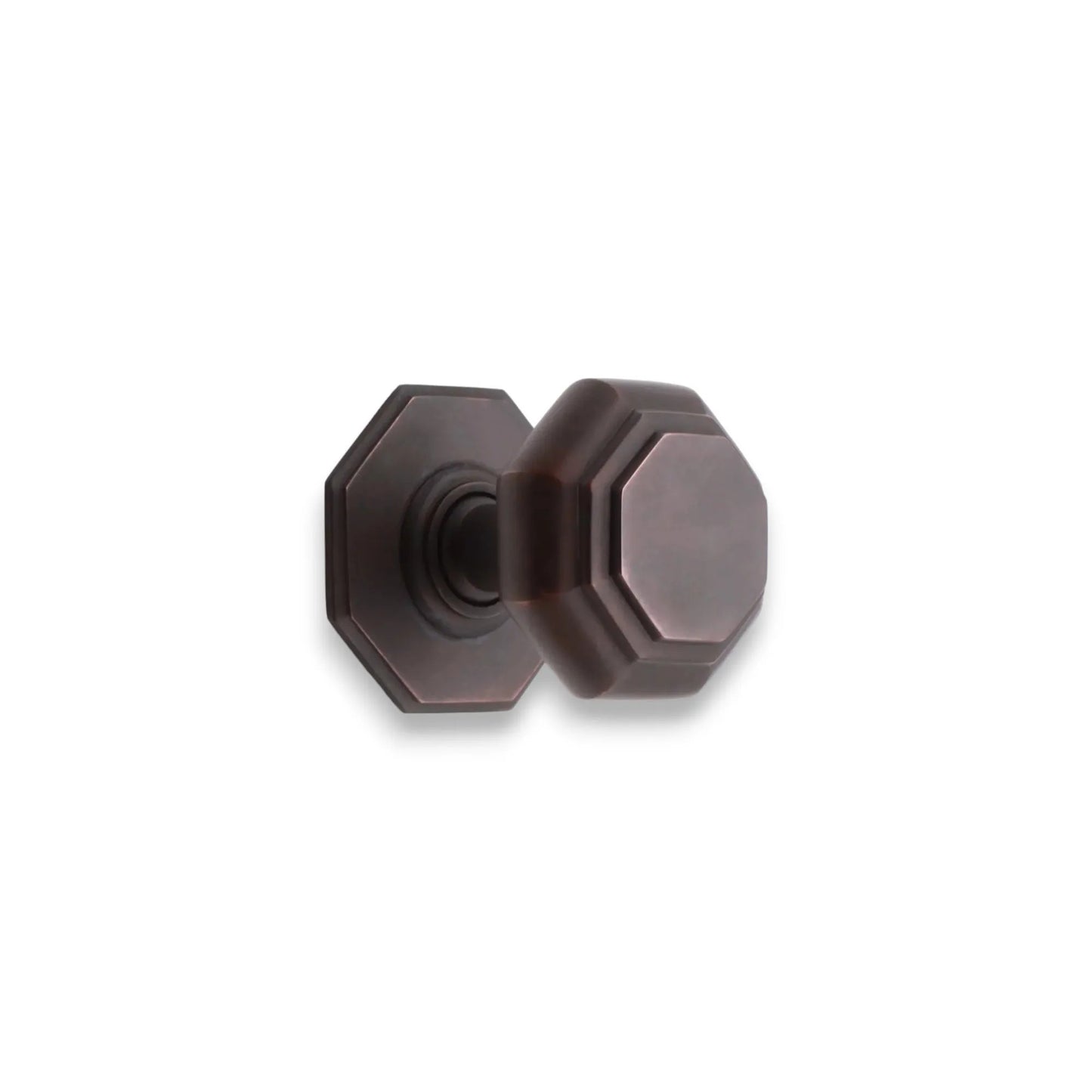 Octagonal Centre Door Knob Aged Bronze Home Decor