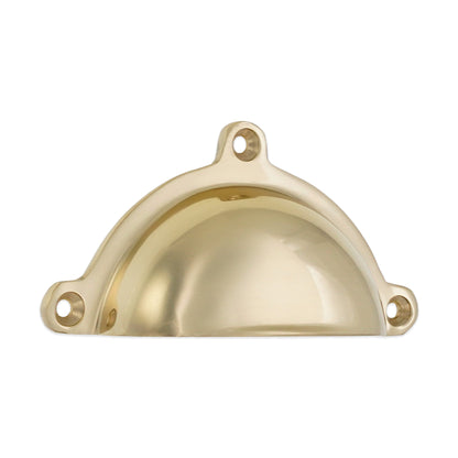 Cottage Cup Pull Polished Brass