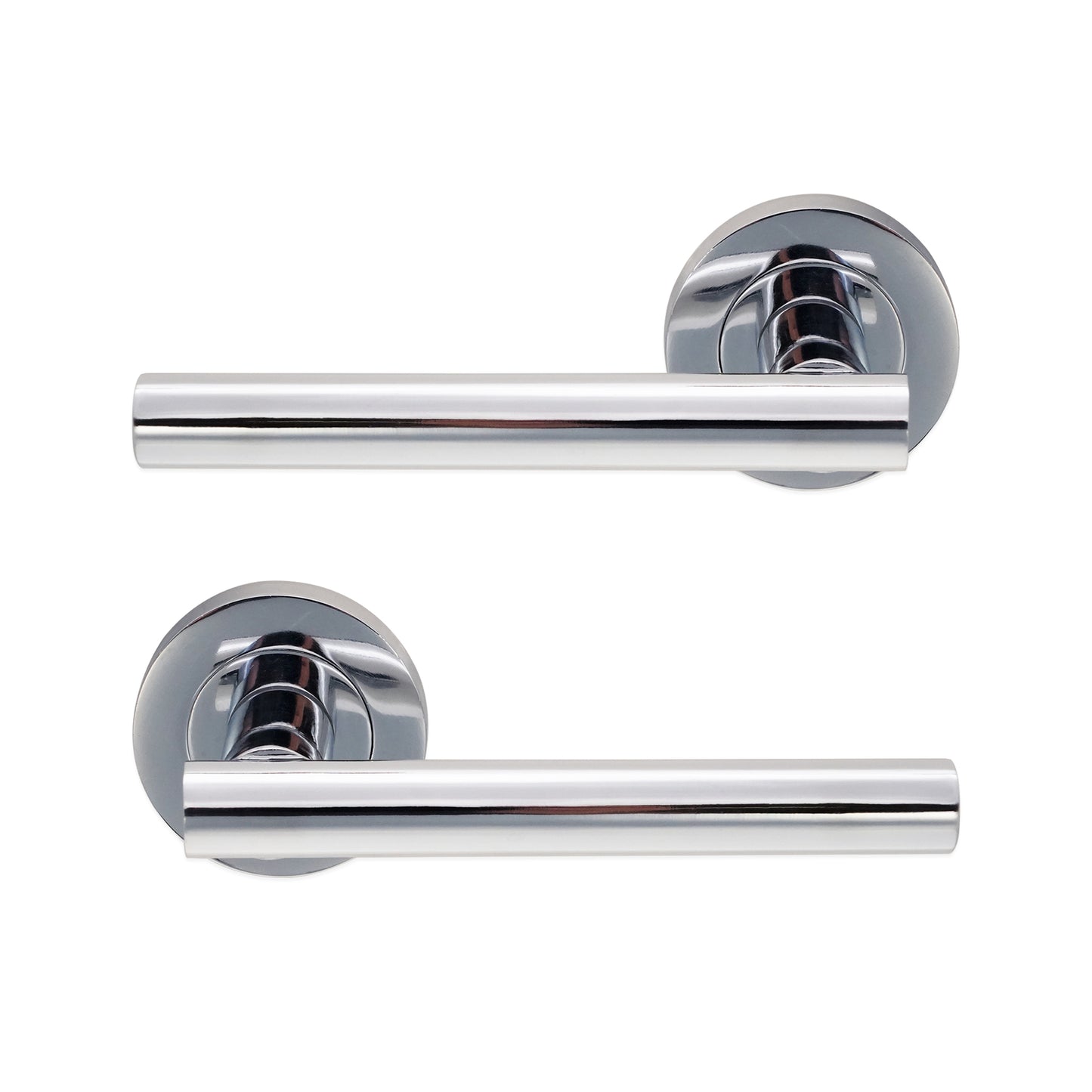 Polished Chrome Lever Door Handle Home Decor 