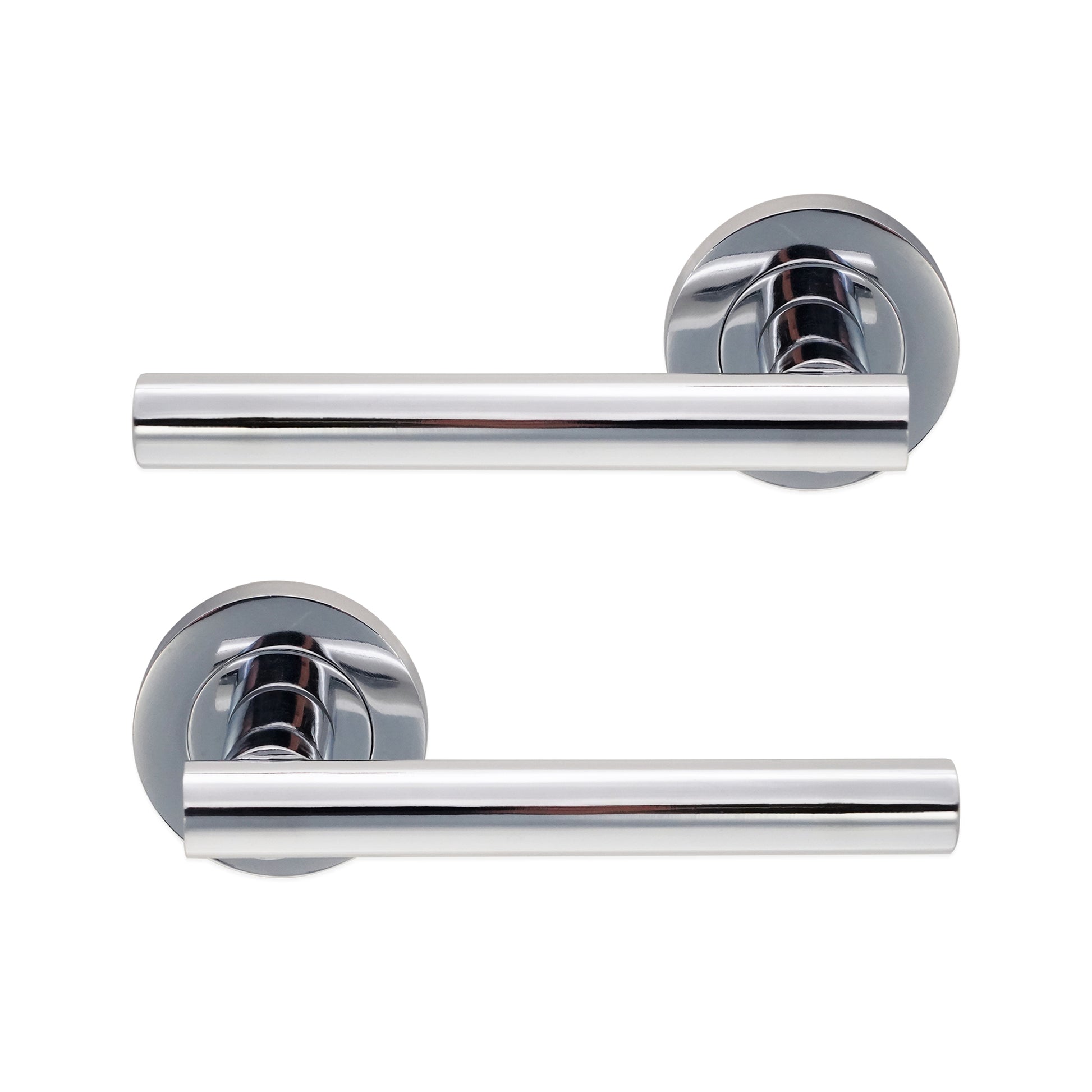 Polished Chrome Lever Door Handle Home Decor 