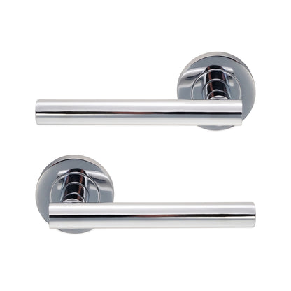 Polished Chrome Lever Door Handle Home Decor 